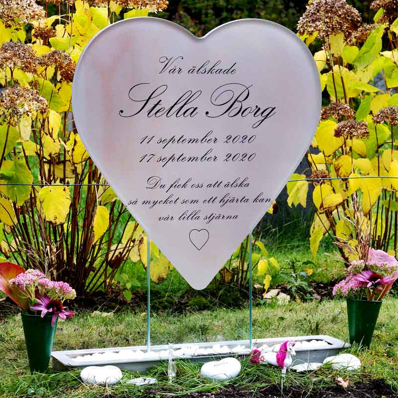 Hjärtformat gravsten