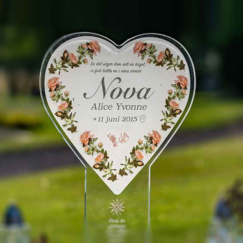 Hjärtformat gravsten