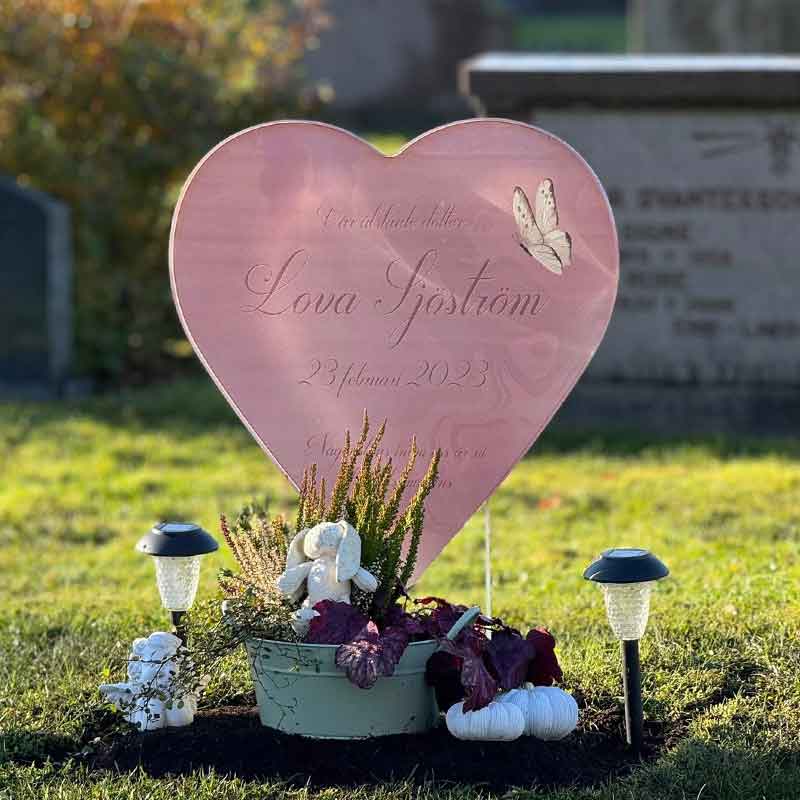 Hjärtformat gravsten